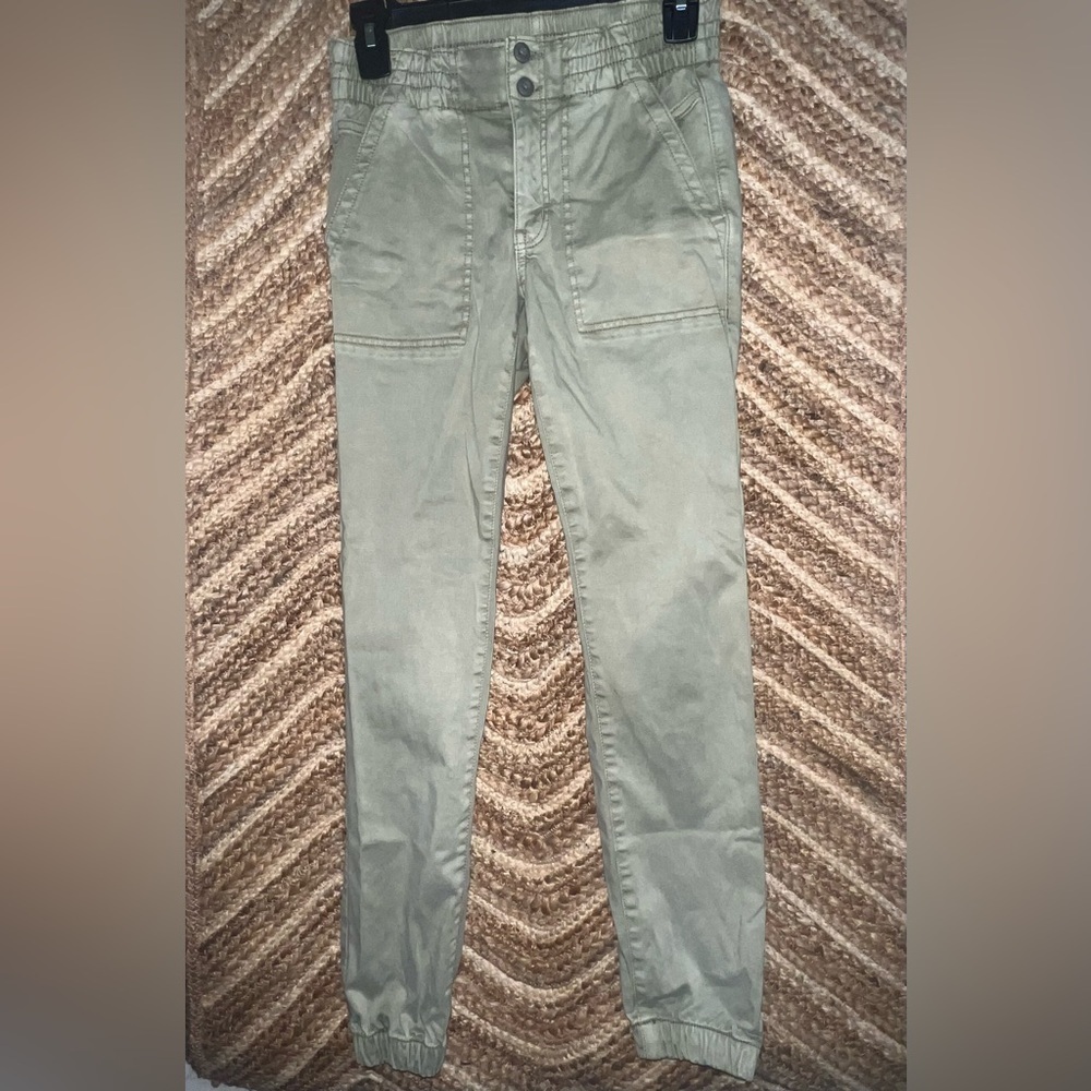 American Eagle Women's Green Cargo Stretch Jeggings, Size 4 Regular, Great